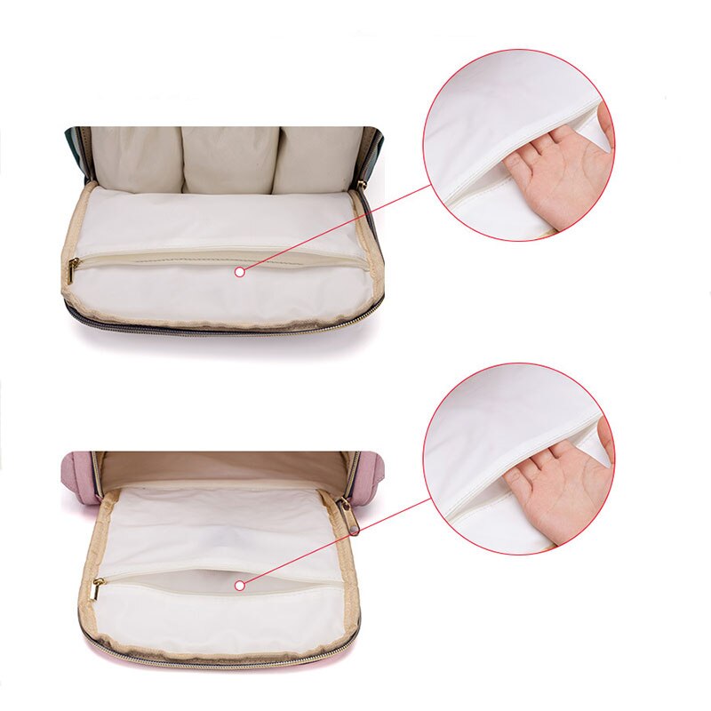 Lequeen-Bolsa de pañales para bebé, mochila de viaje, bolsa de lactancia, portátil, multicolor