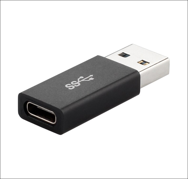 2 stks USB Type C Vrouwelijke naar USB 3.0 Male Adapter, Vrouwelijke USB-C om USB-A Mannelijke Adapter, werkt met USB-C Lading Kabel, Laptops, Laders