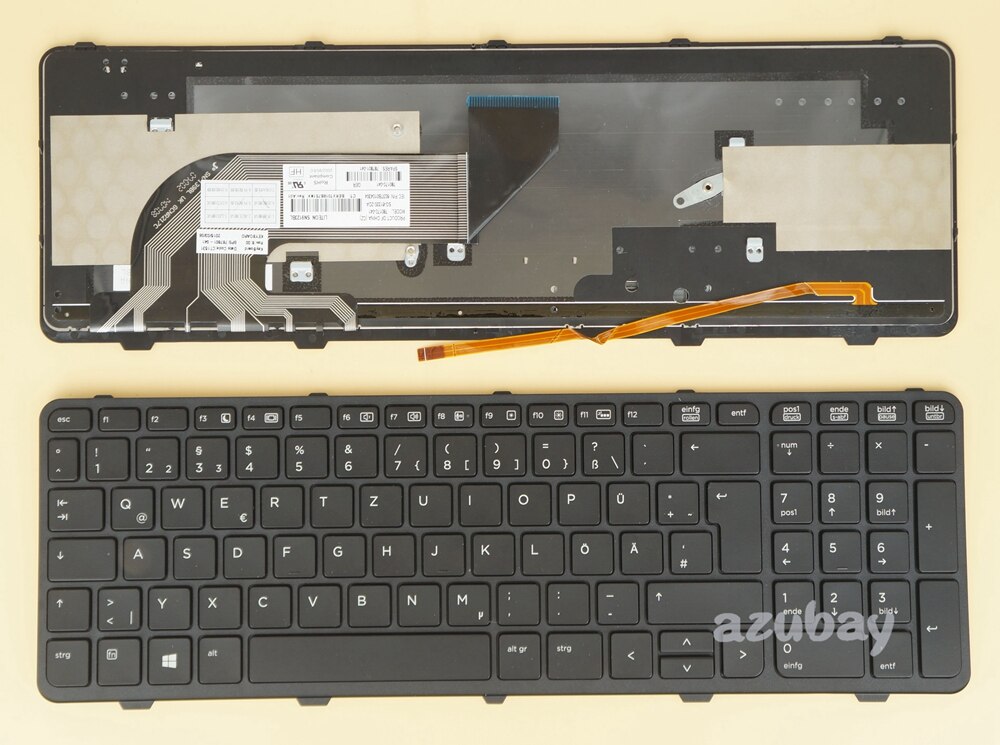 Russische Deutsch Französisch Schwedisch Finnische Hebräisch Koreanische Taiwan Türkische Bulgarische Tastatur für HP Probook 650 G1, 655 G1, hinterleuchtet: Deutsch hinterleuchtet
