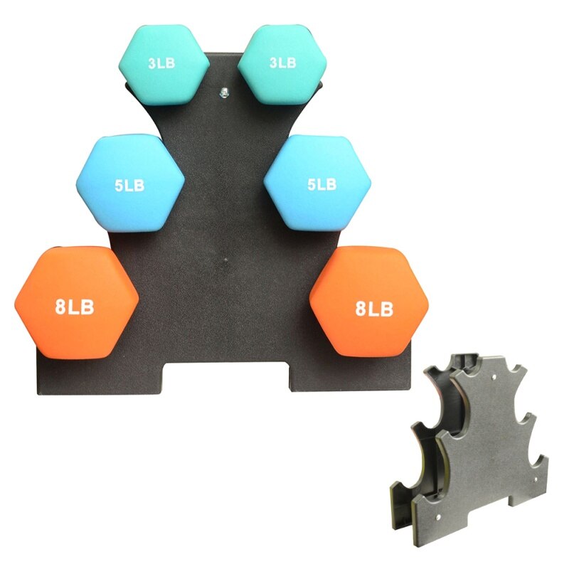 1pcs Dumbbell Triangle Small Bracket Leaves Big Leaves Different Shapes Dumbbell Bracket Fitness Equipment Accessories: Blue
