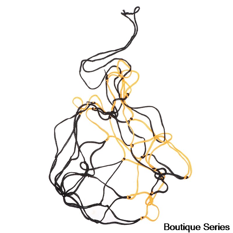 Rede de malha preta e amarela para voleibol, basquete, futebol, futebol americano