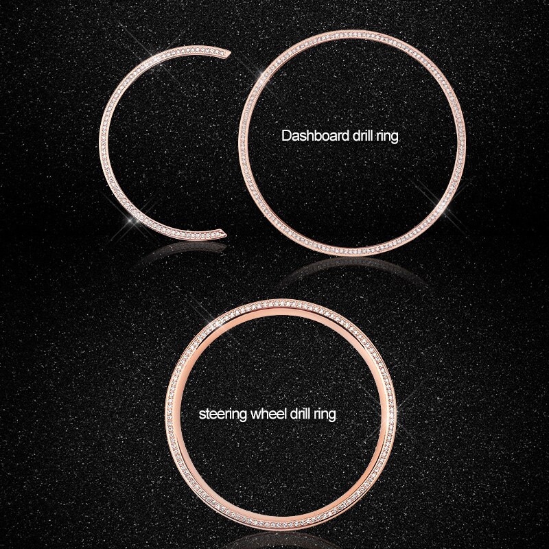 Car Tachometer Interior 3D Rhinestone Steering Wheel Decorative Ring For BMW Mini COOPER F55 F56 F54 F60 Drill Sticker