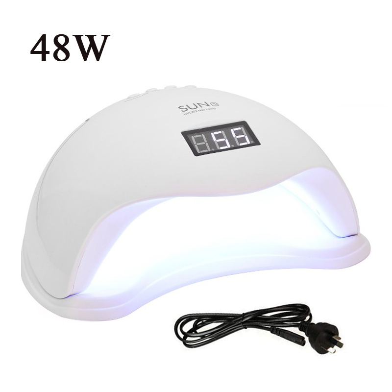 48W Nagel Droger Gel Zon Uv Led Nagels Lamp Voor Nagels Manicure Gel Polish Sneldrogend Auto Sensor Timer ijs Hybrid Lamp: 48 W-UK plug