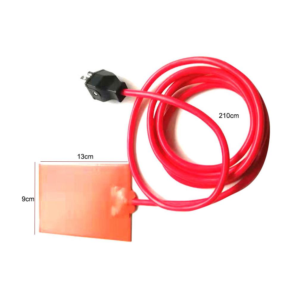 Motorolietank silikone varmepude motorblok tank varmeplade olie pande sump tank olie varmemåtte med os/eu stik