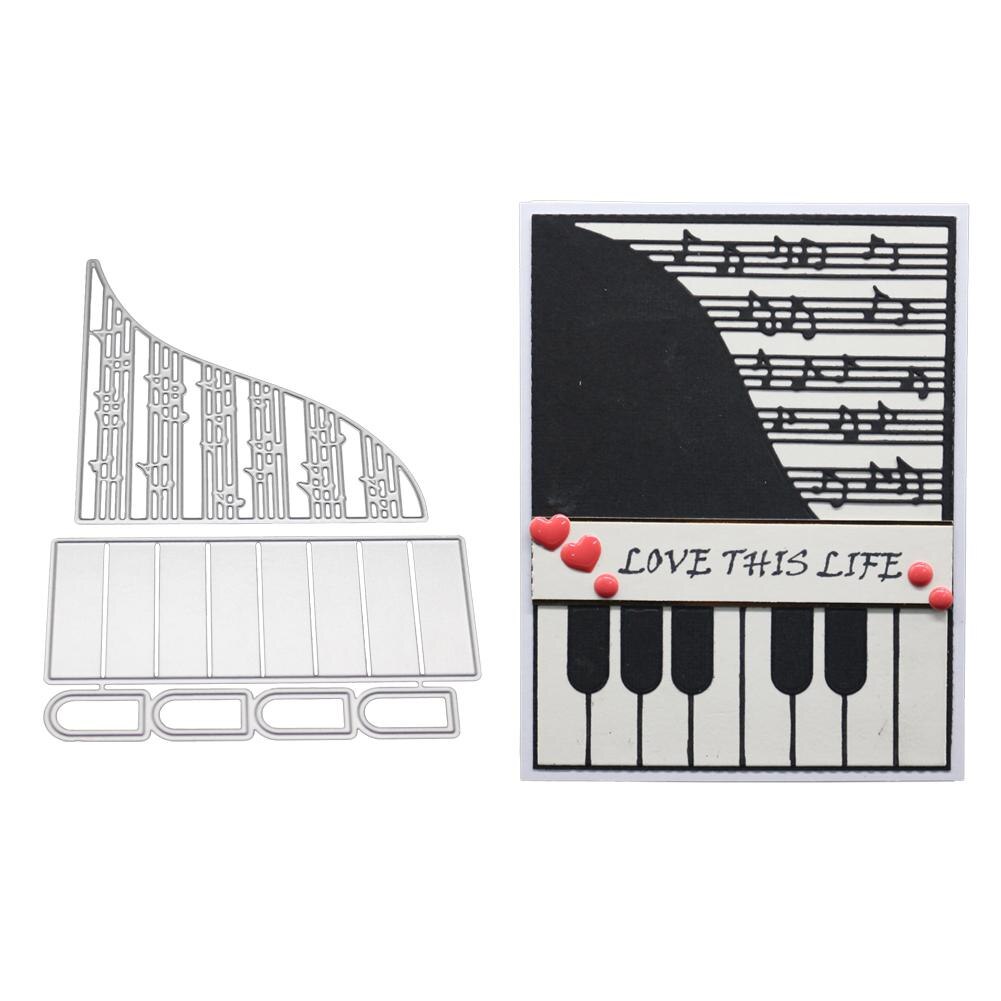 Kuulee Piano Muziek Serie Stansmessen DIY Scrapbooking Ets Stencils