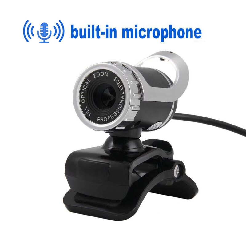 Webcamera USB de 360 grados, Webcam Digital de vídeo con micrófono, Clip de micrófono, imagen CMOS para ordenador, PC, escritorio, portátil, TV Box