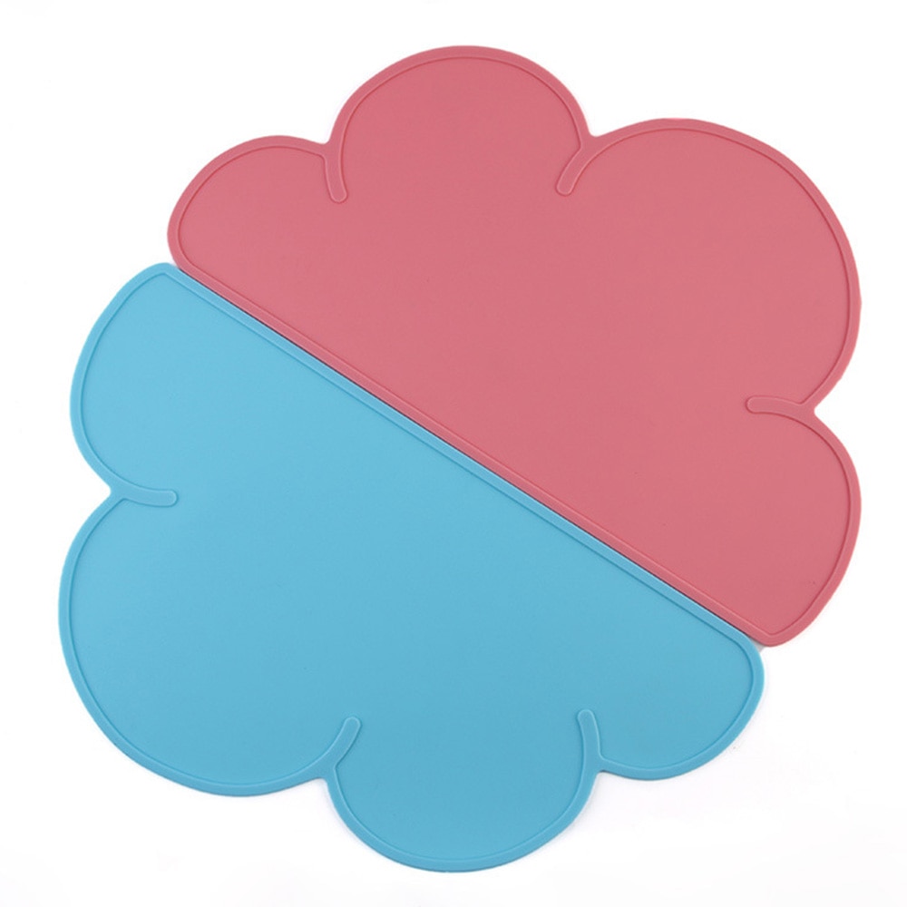 Silicone Cute Cloud Pet Feeding Mat Dog Food Pad Mat Pet Feeder Water Dish Bowl Placemat Feeding Clean Cat Dog Supplies