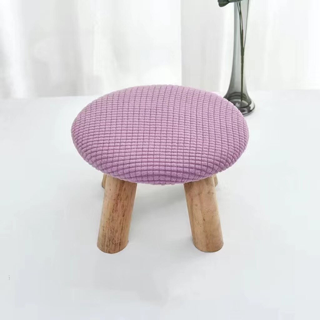 2Pcs Mushroom Small Stool Cover Simple Universal Round Seat Stool Cover Surface Protective Cover Cute Small Stool Cover