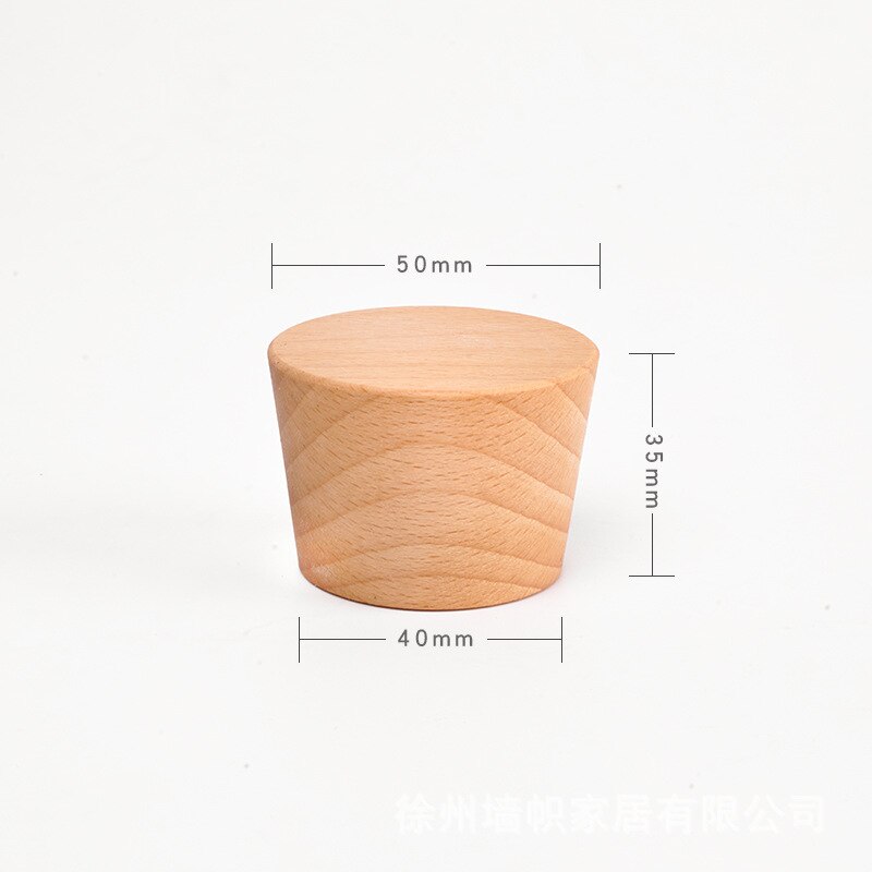 Ganchos redondos de madera para ropa, Perchero de madera de nogal negro de haya, soporte para sombreros, colgador de llaves de pared, estante de decoración moderna para el hogar, 60/50mm, 1 unidad: Gris claro
