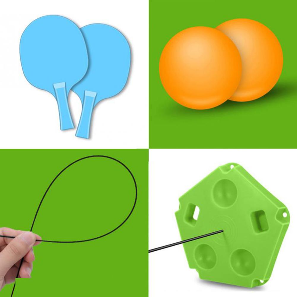 1 Juego de entrenador de tenis de mesa con eje elástico suave herramientas de entrenamiento de Ping Pong juegos para niños de interior o al aire libre