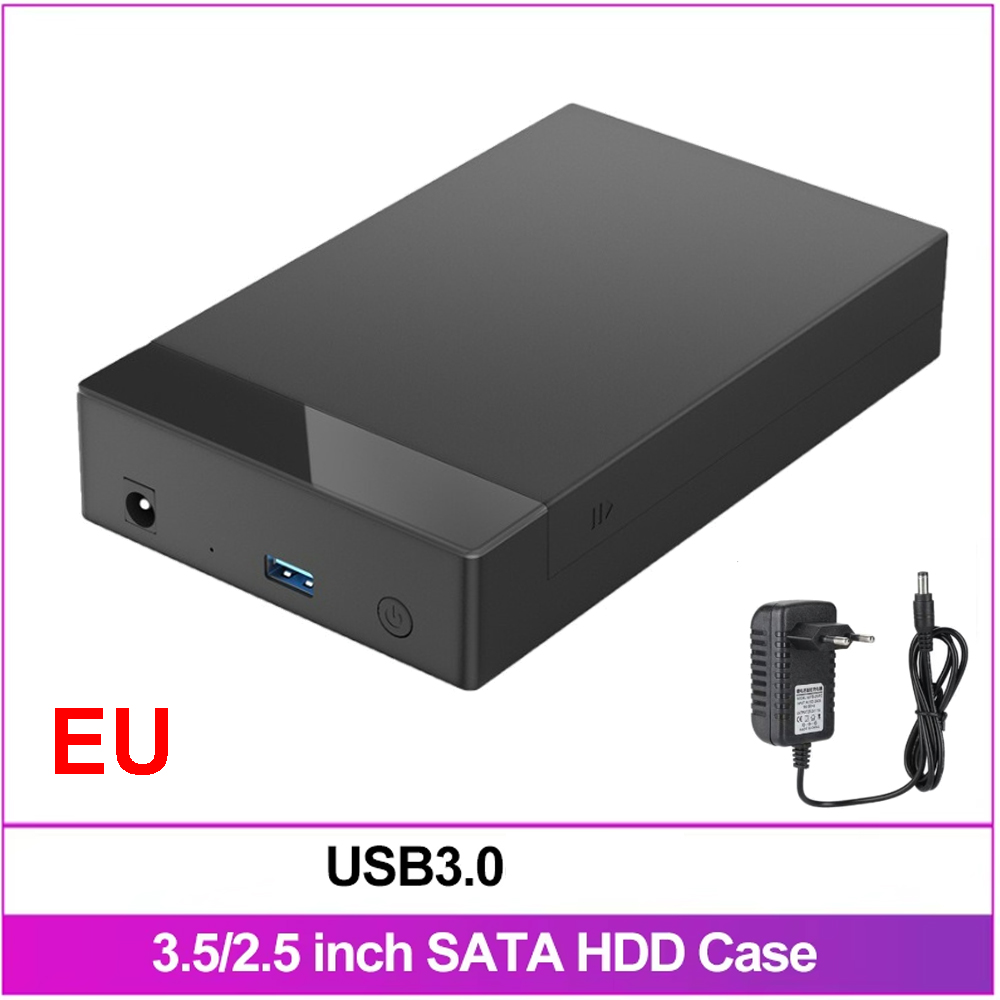 3.5/2.5 inch HDD Case with USB3.0 HUB USB 3.0 to SATA External Hard Drive Reader Support 20TB Hard Drive Enclosure for Laptop: WHITE