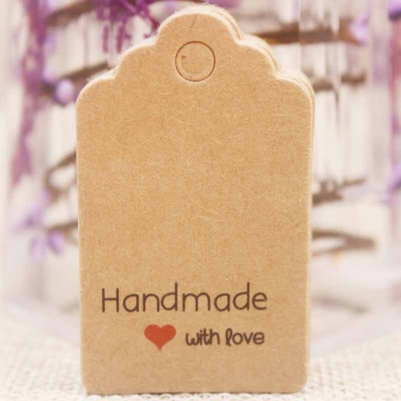 100 Stks Batch DIY Power Paper Tags Framed Rectangle Christmas Favour Birthday Party Card Label 5x3cm Multifunctional: handmade