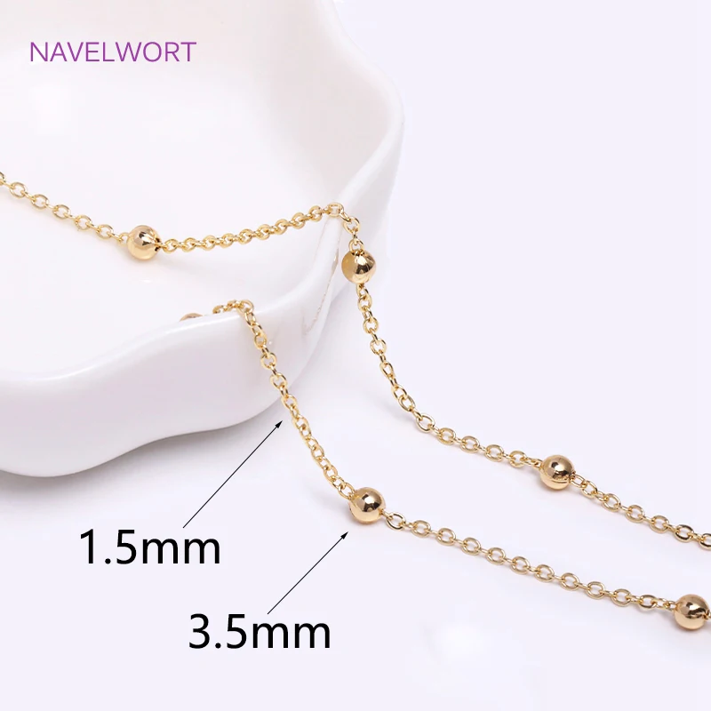 Multi tipos de cadenas finas chapadas en oro Real, cadena a granel para fabricación de joyería, manualidades DIY, para hacer joyería al por mayor: S / Negro