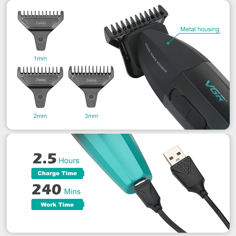 Original VGR 0mm Null Metall Elektrische Haar Bart Trimmer Für Männer Körper Gesicht Elektrische Haarschneidemaschine Haar Schneiden Wiederaufladbare
