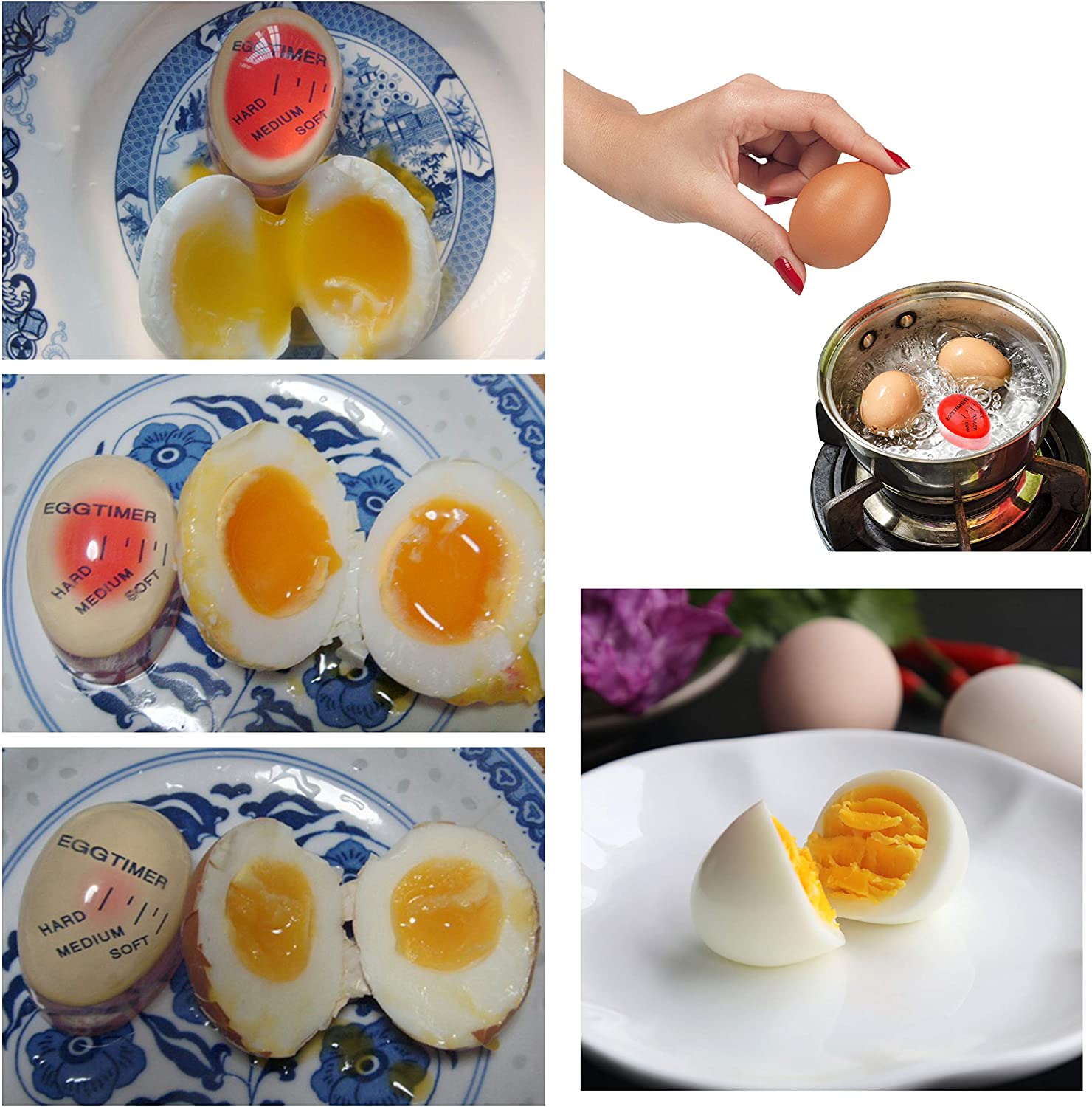 Egg Timer Color Changing Timer Red Timer Tools Kitchen Eco-Friendly Resin Egg Timer Egg Holder Kitchen Accessories