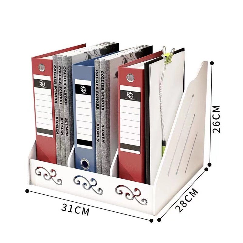 Office Supplies Folder Storage Box Multi-layer Bookshelf Simple Table Multifunctional Bookend DIY Desktop Storage Box: 3