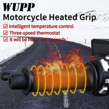 WUPP Motorcycle Handlebar Heated Pad 12V Universal Inserts Handlebar Hand Warmers Set for Motorbike