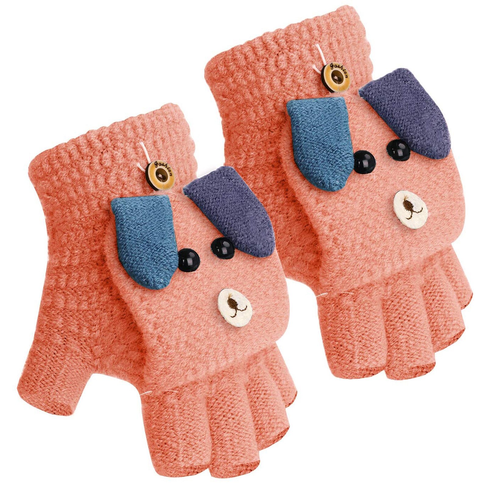 Rękawiczki dziecięce rękawiczki z klapką zimowe dziecięce śliczne pięciopalczaste duże chłopięce oraz aksamitna kreskówka ciepła i gruba