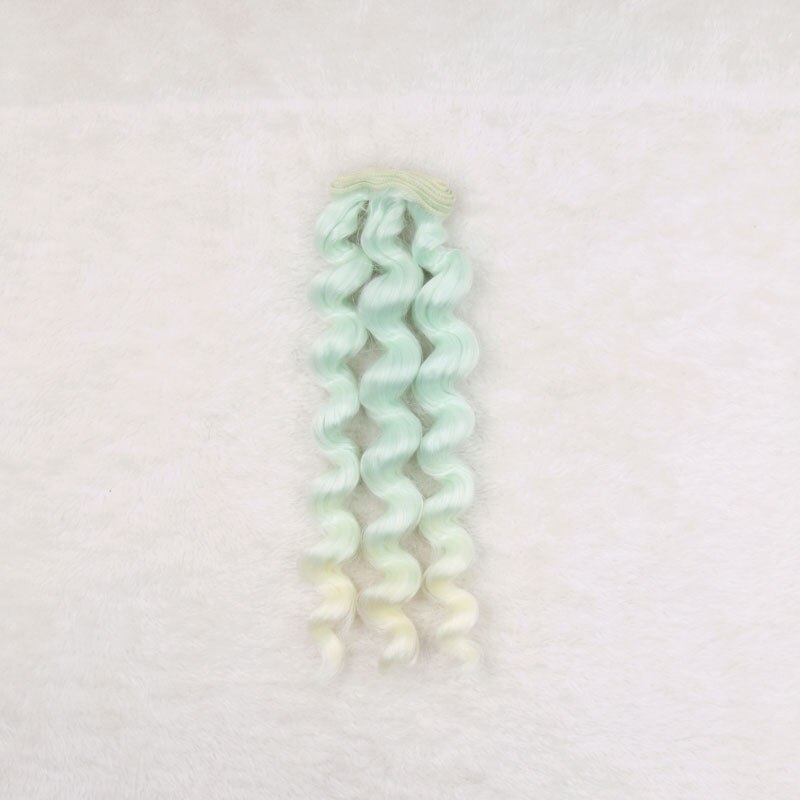 25cm BJD Ye Luoli SD DIY doll wigs Barbi chole doll wigs/hairs gradient color curly wave hair wigs: 1