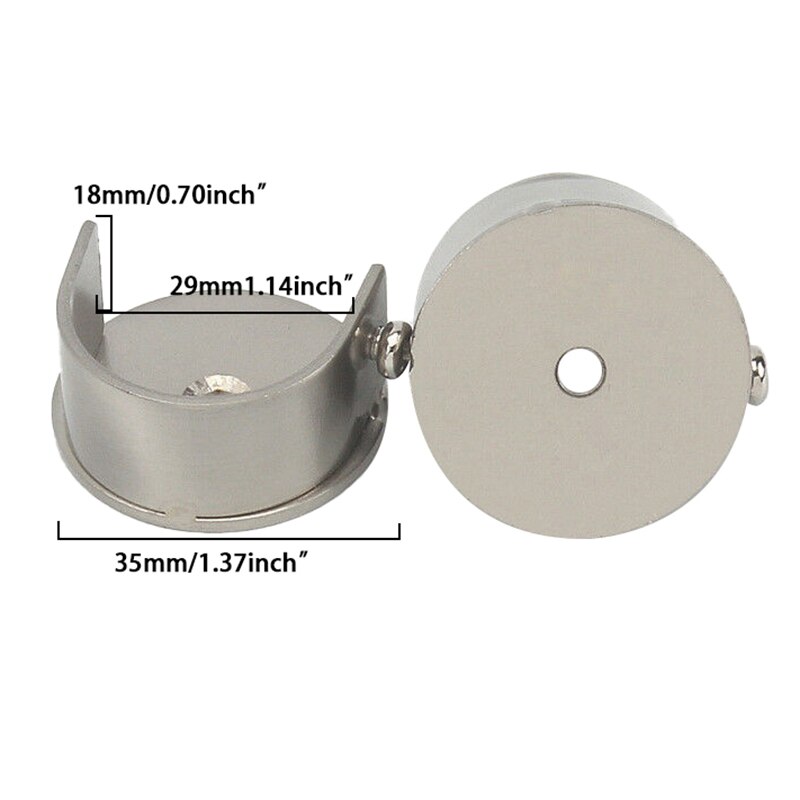 2PCS U Form Regal Unterstützung Halterung Dusche Vorhang Stange Halter 28mm Legierung Aussparung Seite Halterung Vorhang Stange Wand unterstützung Dekoration: 01