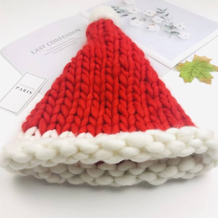 Jul hattfest för baby vuxen tomte mjuk plysch hattar röd dekoration år dekoration barn fest tillbehör