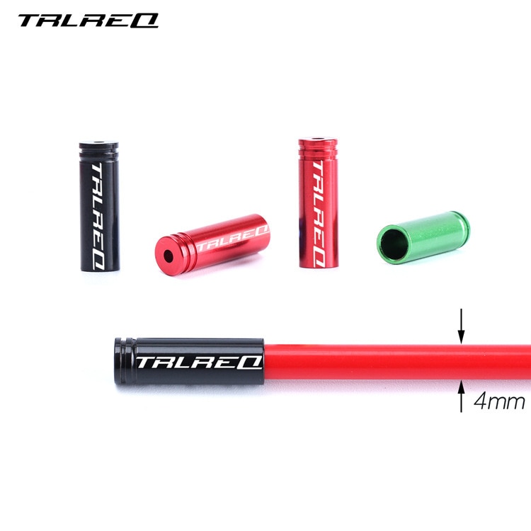 10 stk aluminiumslegering mtb vejcykel bremse kabel endehætte farverige skift kabel cykel derailleur skifter / bremsekabel ende tip hætter