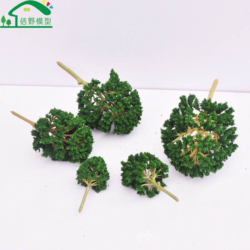 10Pcs 7cm 8cm 10cm 12cm 15cm Mini Ho Scale Model Trees Architectural Train Railrode Street Layouts Scenery Small Tree