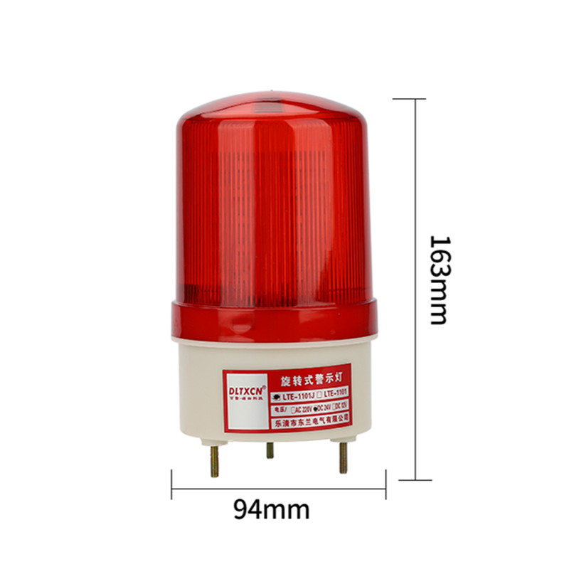 LED-1101 With voice Rotating rotary LED strobe Alarm Lamp light siren yellow blue red green LED warning light 12V 24V 110V 220V