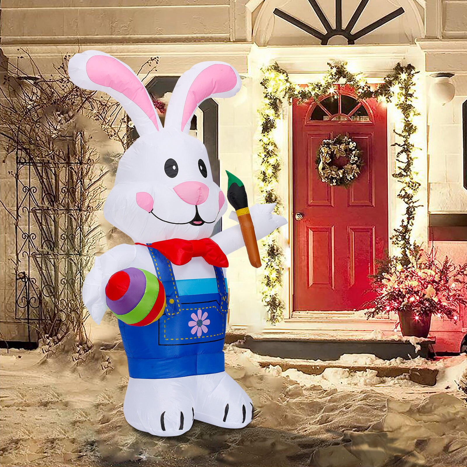 Led Easter Atmosphere Decoration Inflatable Outdoor Toys Cosplay Outfit Cartoon Easter Atmosphere Decoration Fun Holding Pen