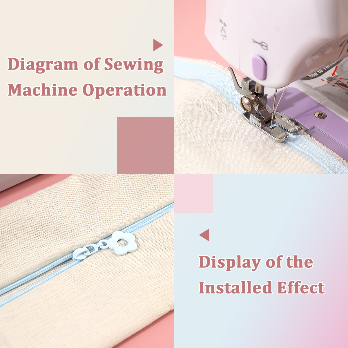 Kit de reparación de cremalleras de nailon de 2M, accesorios de ropa DIY, chaqueta para el hogar, bolsillo, costura, cremallera de repuesto con 5 cabezales de cremallera