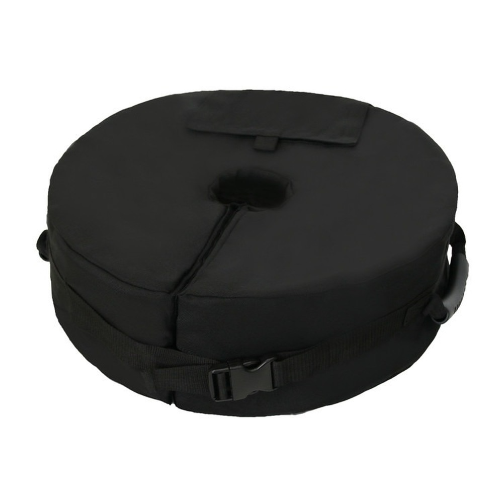 Sacs de sable en forme de roue 46cm, pare-soleil d&#39;extérieur, Pergola auvent sans pelle, Support fixe coupe-vent, sac de sable, rangement: Black
