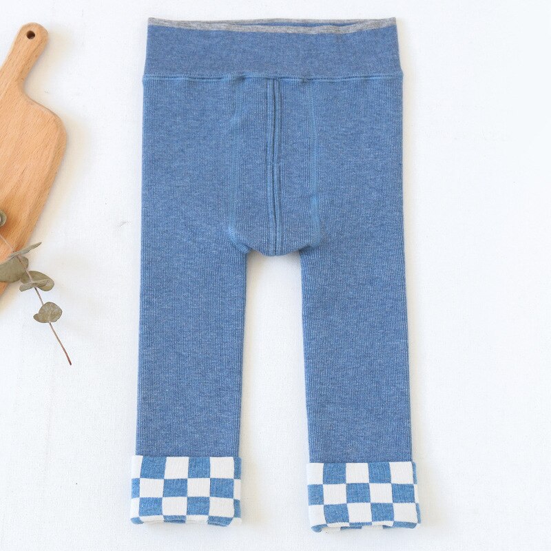 Baby Leggings Herfst En Winter Jongens En Meisjes Plus Fluwelen Verdikking Kan Worden Geopend Negen Punten Baby Warm leggings: blue / (openable)XS(0-2T)