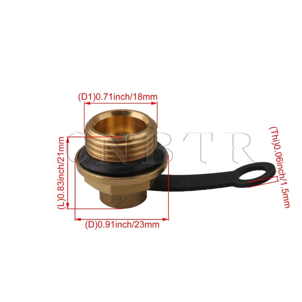 CNBTR M18 Thread Dia Billet Engine Valve Cover Oil Caps 1.5mm Tooth Gap Brass