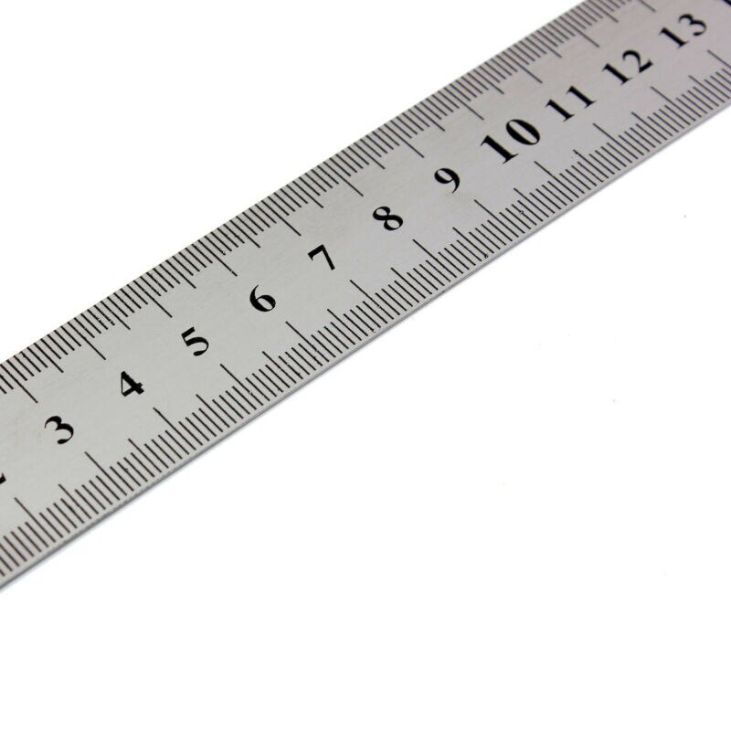 12" 30cm Stainless Steel Measuring Metric Metal Ruler Double Sided Measure Tool