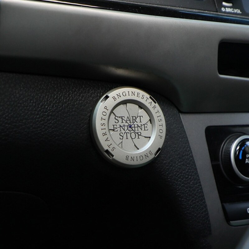 Rotary Push Start Button Cover Auto Spin Engine Start Stop Button Cover Ignition Protective One Key Start Button Cover