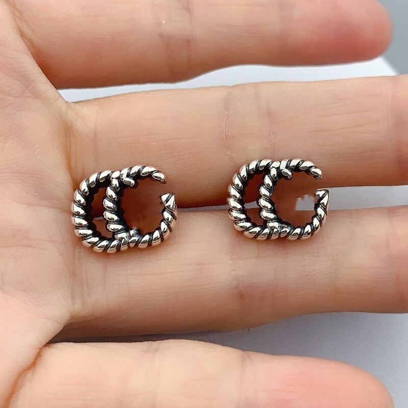 100% 925 Sterling Zilver Stud Oorbellen, Romantische En Charmante Anti-Allergische Klassieke Hoge Sieraden , originele Logo 1:1