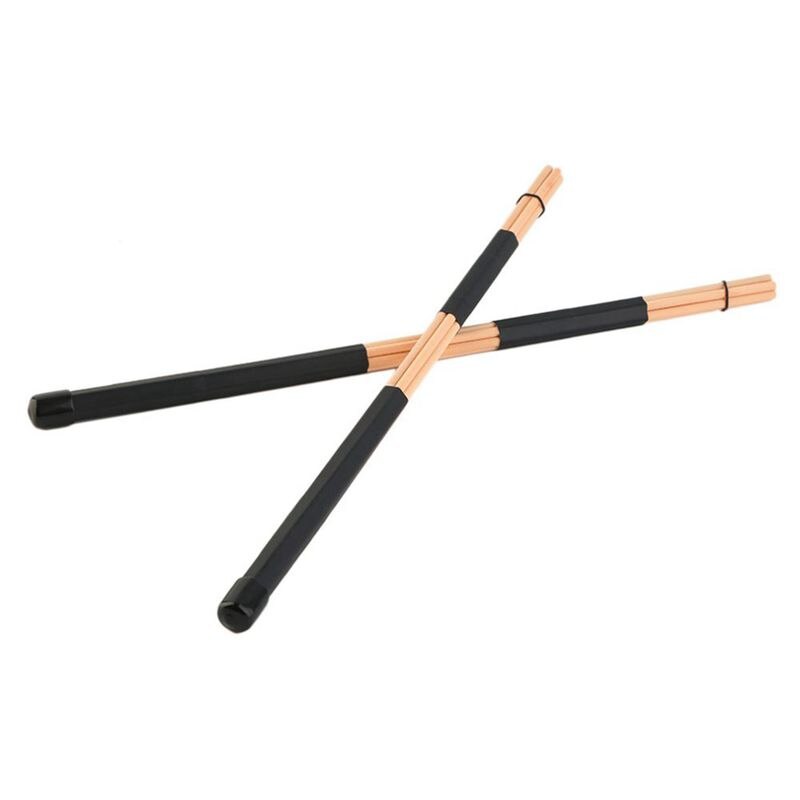 1 Pair 40cm Wooden Rods Rute Jazz Drum Sticks Portable Lightweight: Default Title