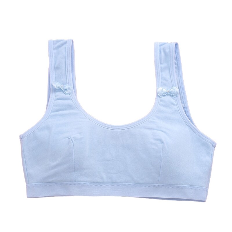 Crop top con spugna imbottita reggiseno da allenamento sportivo per ragazze intimo morbido per reggiseno da allenamento per reggiseno in cotone per ragazze adolescenti