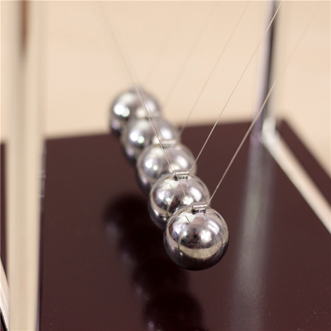 Surwish Arc Shaped Newton Cradle Balance Ball Science Puzzle Fun Desk Toy for Stress Reliever