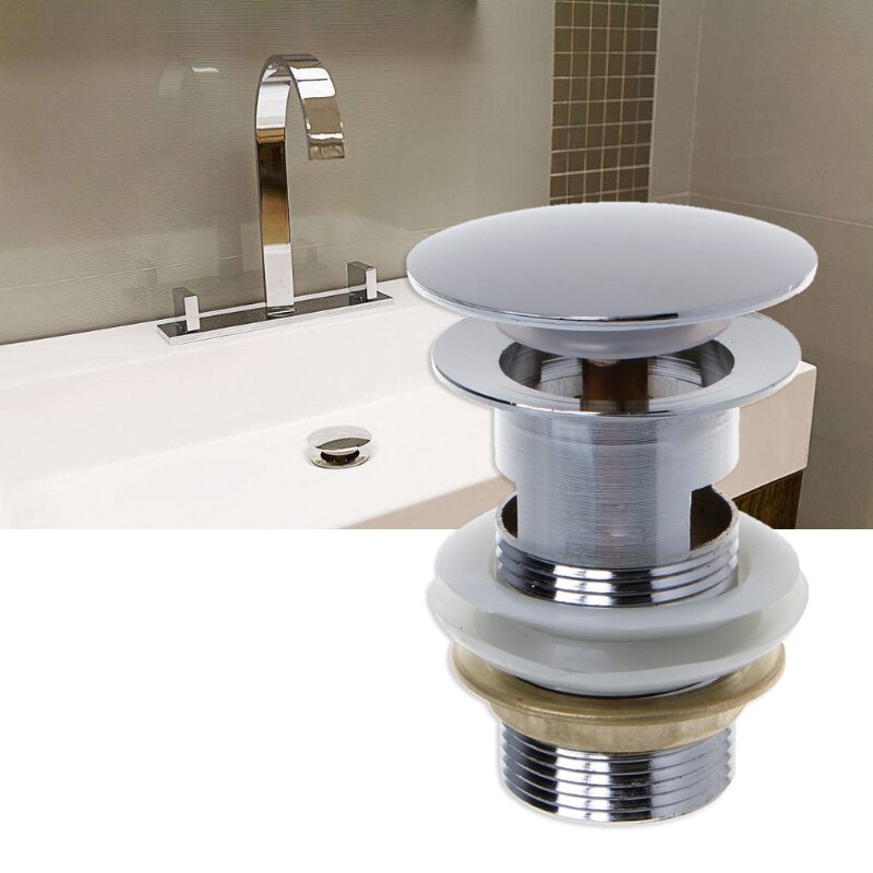 Schlecht Waschbecken Abfluss Stopper Waschbecken klopfen drücken Taste Pop hoch Abfall Stecker Schlitz Abfluss