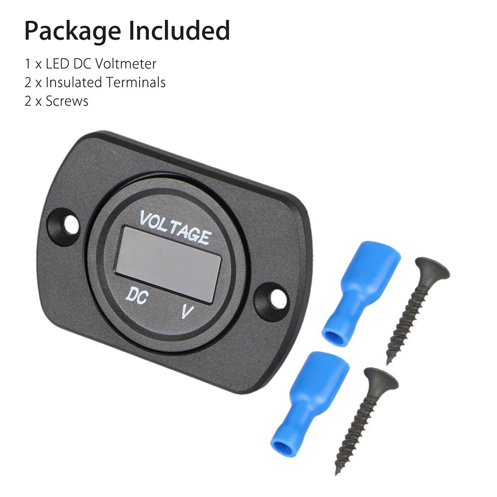 Voltmeter Car Motorcycle Portable Durable Battery Gauge Easy To Use Universal Led 12-24V Digital