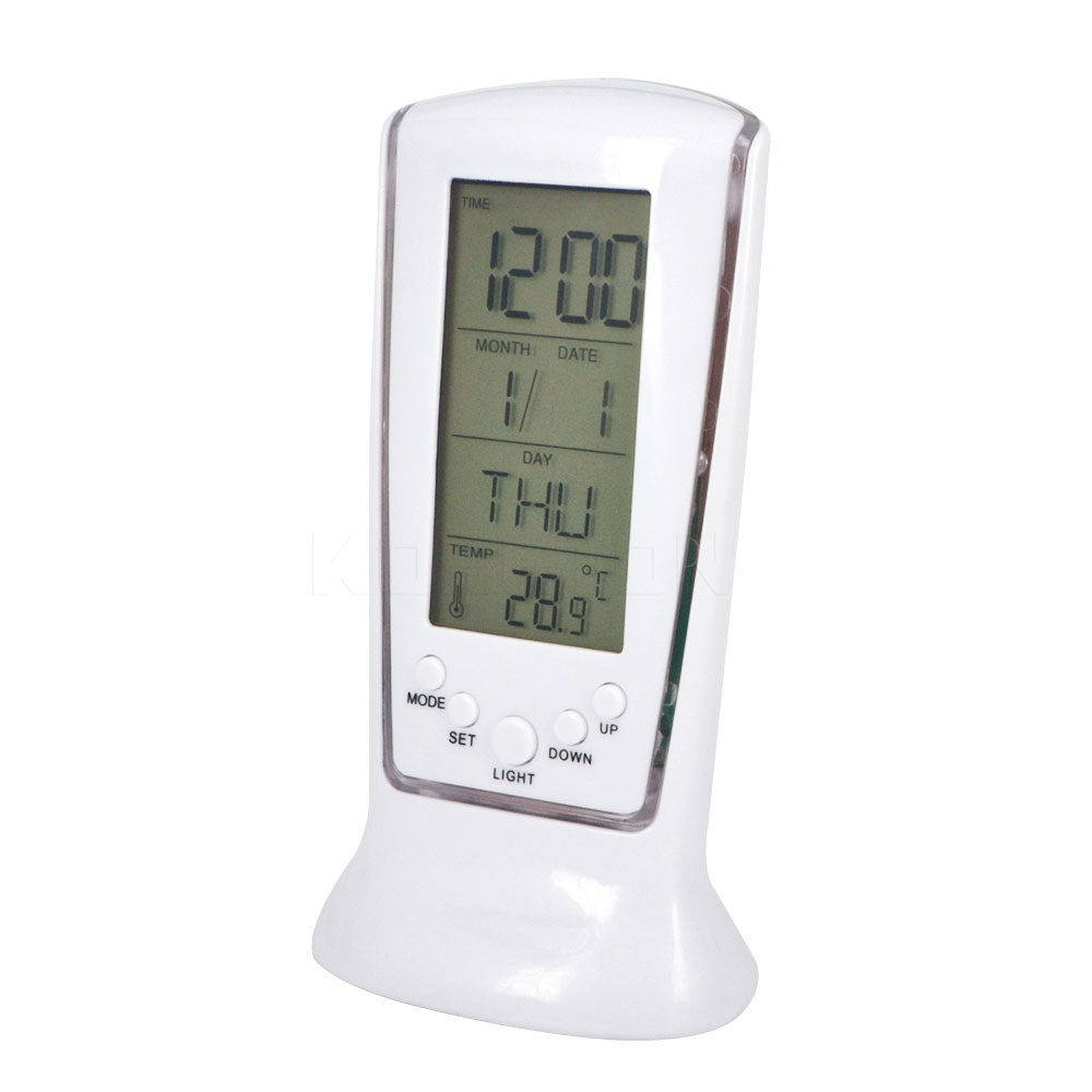 1Pc Kalender Thermometer Wekker Met Led Backlight Digitale Nachtlampje Wekker