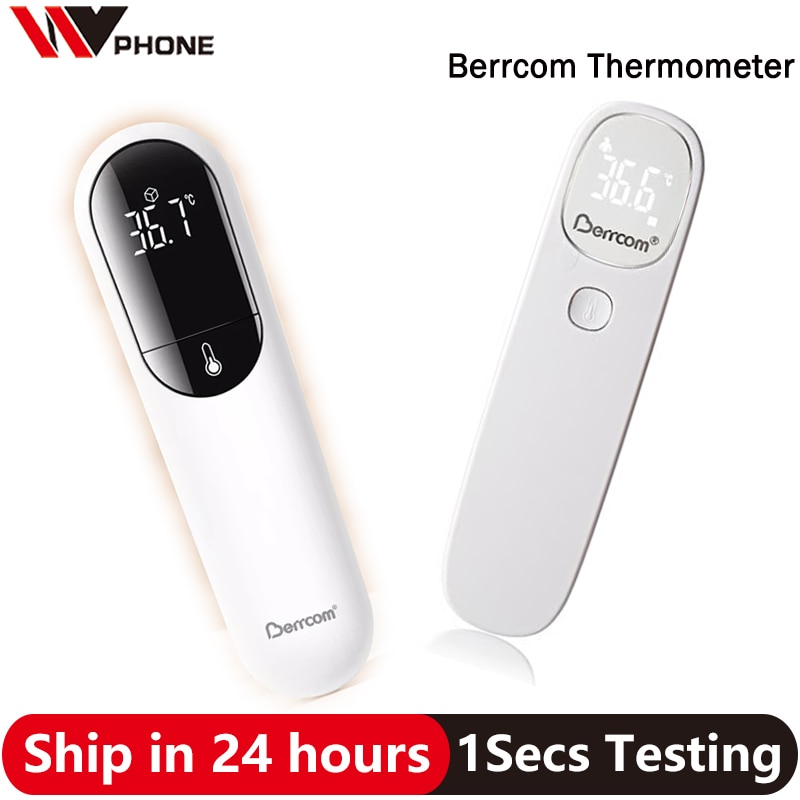 Berrcom Thermometer Accurate Digital Fever Infrared Clinical Thermometer Non Contact Measurement LED Shown