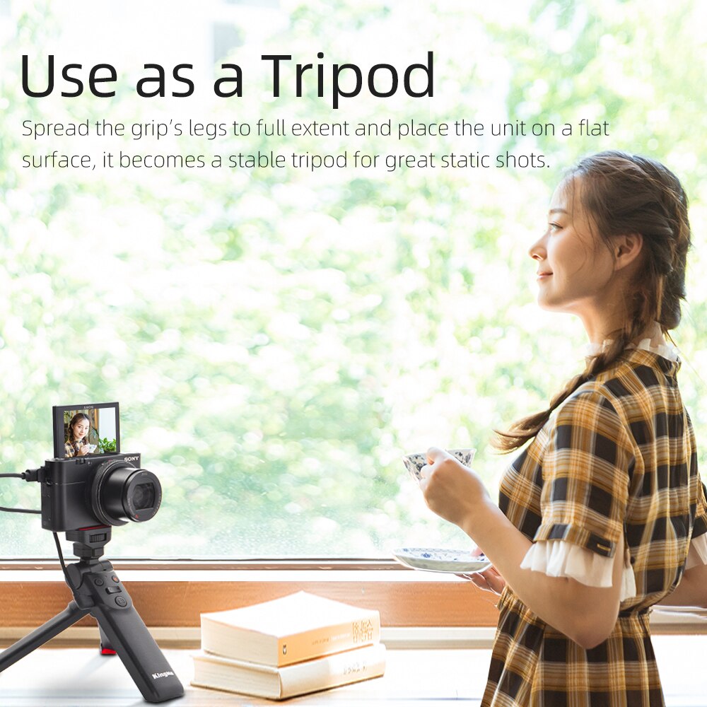 Handheld selfie tripod multi-function shooting remote control Camera Grip for Sony ZV1 a6000 a6100 a6400 a7III a7RIII a7RIV