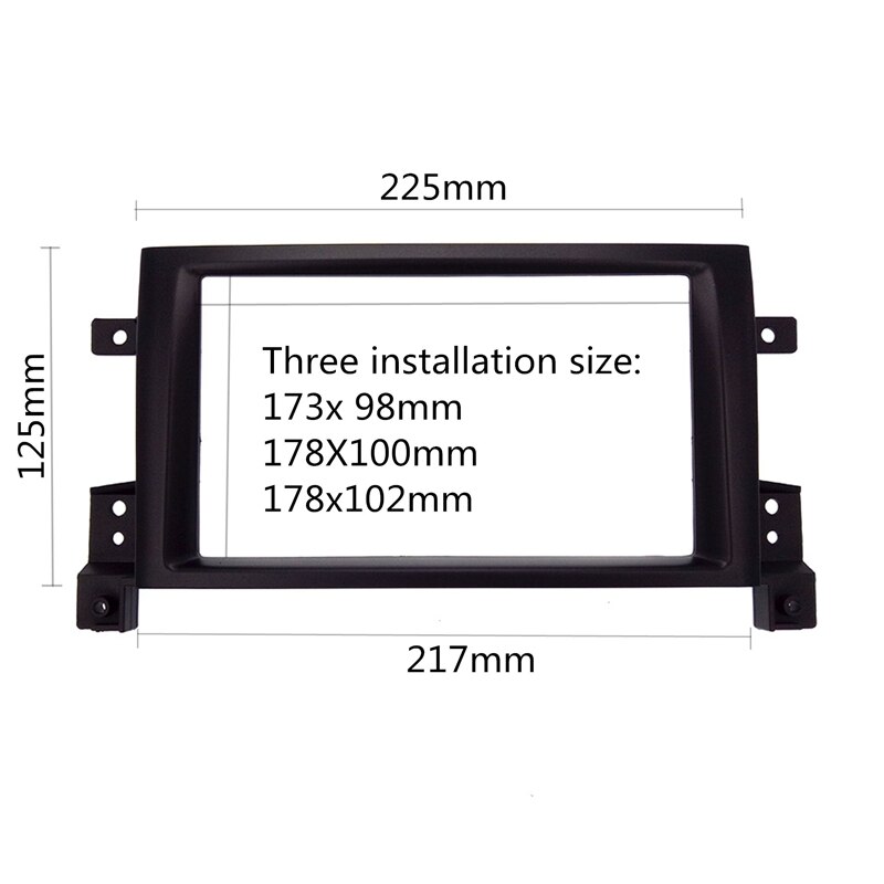 Car Radio Panel Double Din Fascia for Suzuki Grand Vitara III 2005+ Car Stereo Dash DVD CD GPS Trim Kit Installation Frame Bezel
