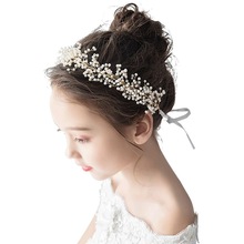 Haarspelden barrette bruid hoofdtooi haar hoepel handgemaakte parel trouwjurk accessoires haarspelden kroon tiara haar sieraden H021