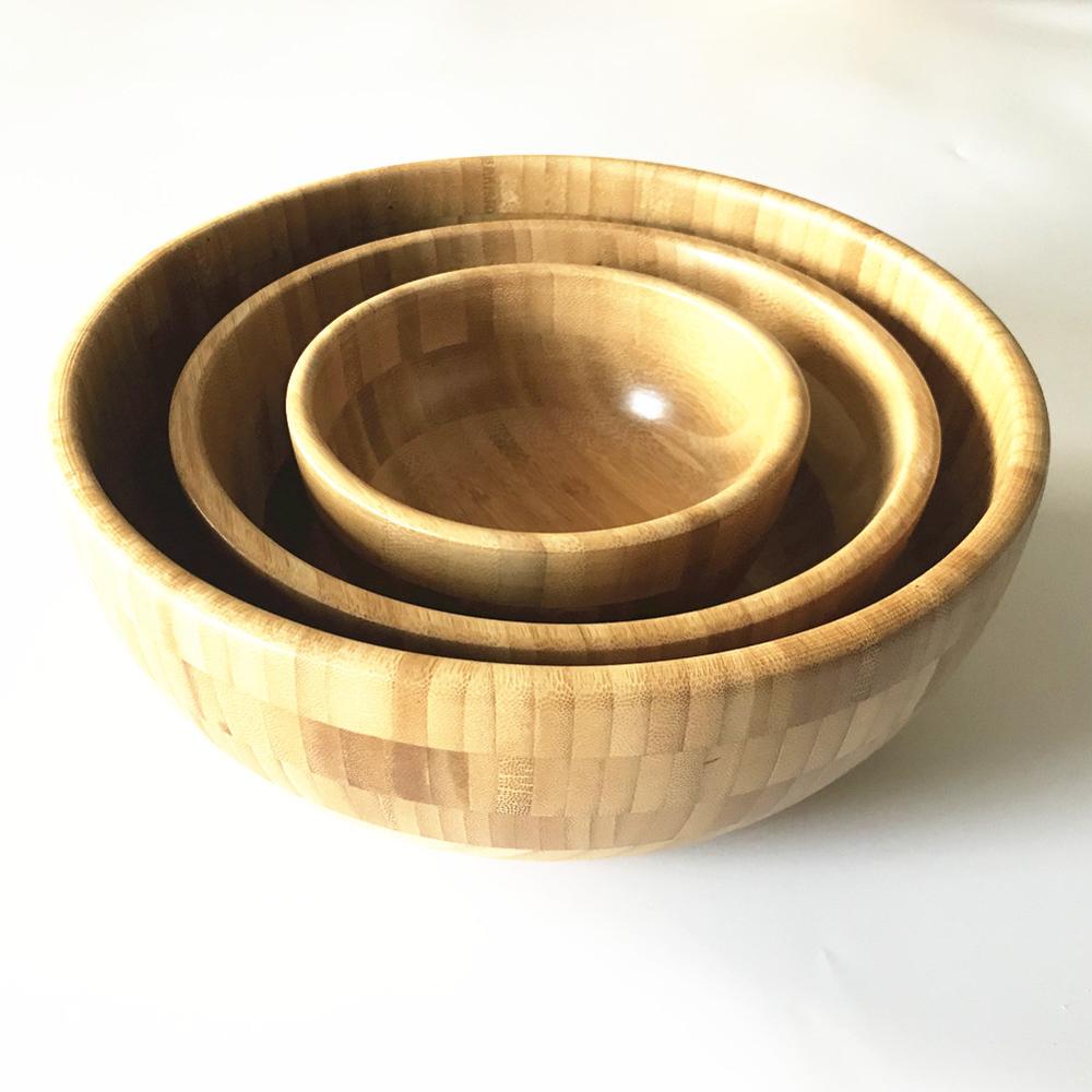 Bamboo Salad Bowl Set Wood salad bowl set