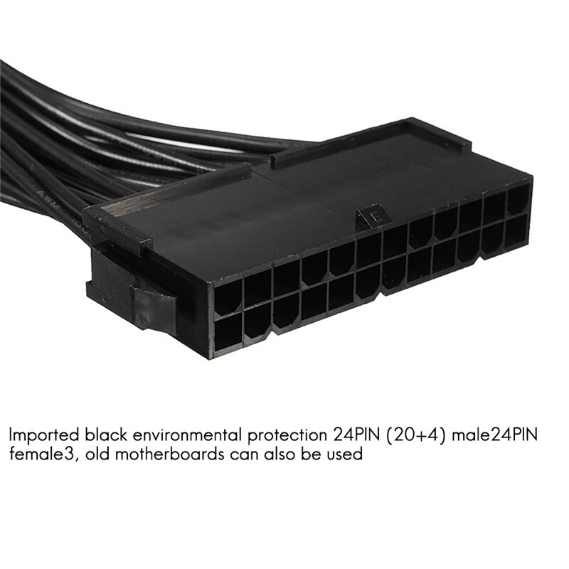 24-pinowa linia synchronizacji trzech mocy 24-pinowa (20 + 4) męska/24-pinowa synchronizacja Femalex3 i uruchomienie obudowy zasilacza wielozakresowa linia startowa