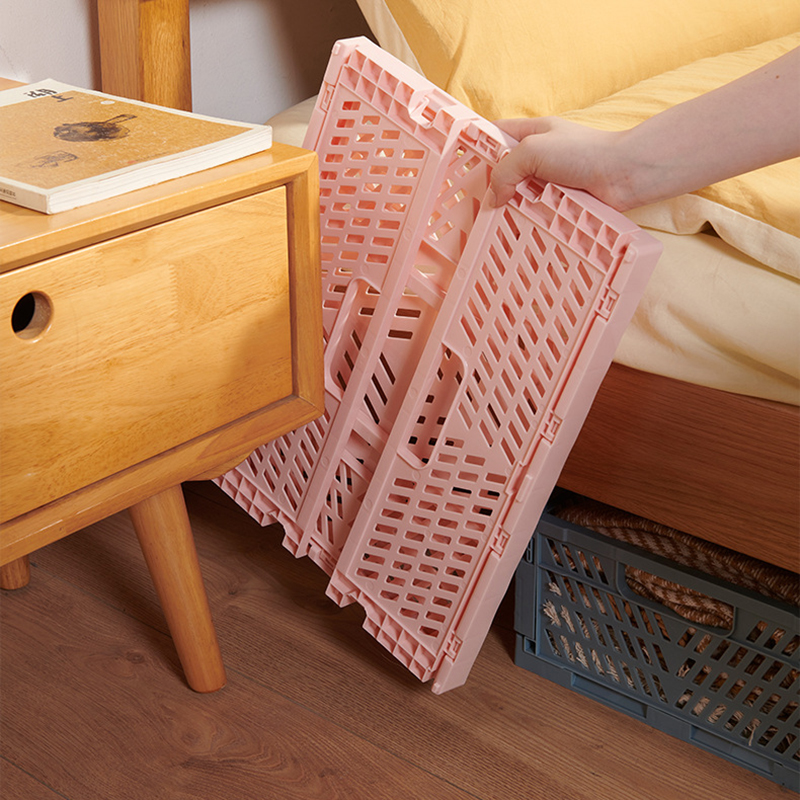Table Top Folding Storage Basket Stackable Makeup Jewellery Toys Box Cosmetic Container Desktop Holder Crate Folding Box Basket