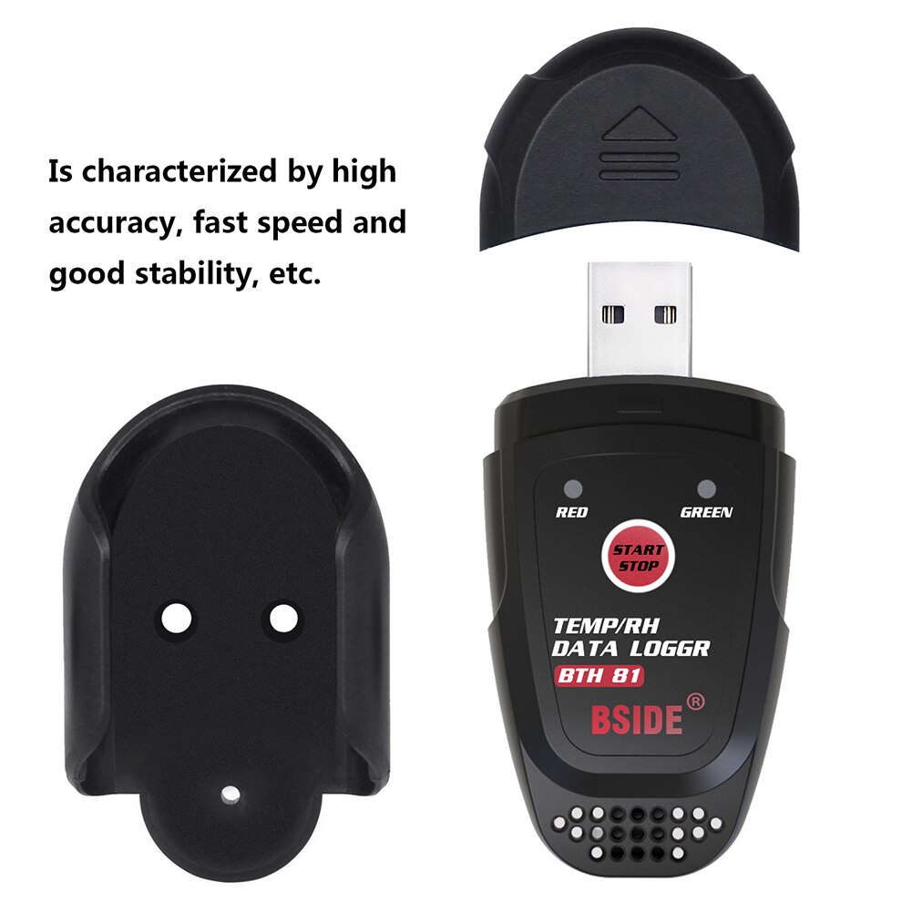 BTH81 Tools Temperature Humidity High Accuracy Hygrometer Data Logger Meter Analyzers Easy Install Storage USB Port Thermometer